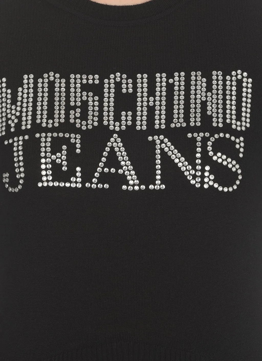 Moschino Jeans Logo Embellished Knitted Jumper