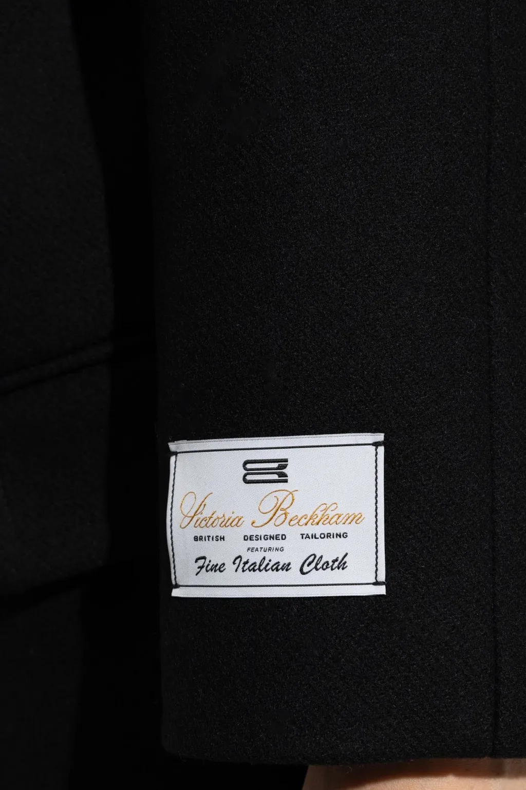 Victoria Beckham Logo Patch Double Breasted Jacket