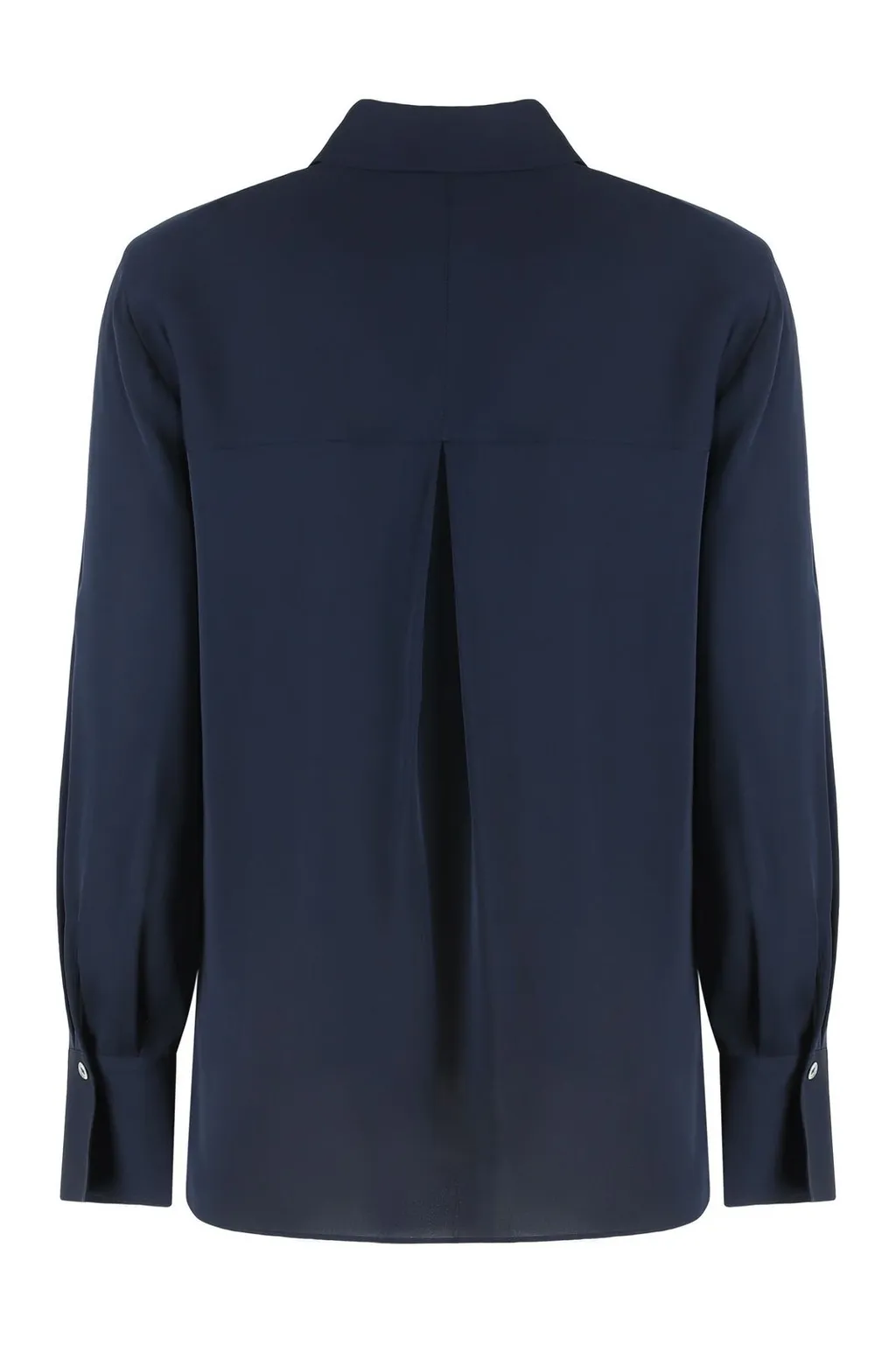 Vince Button-Front Silk Shirt