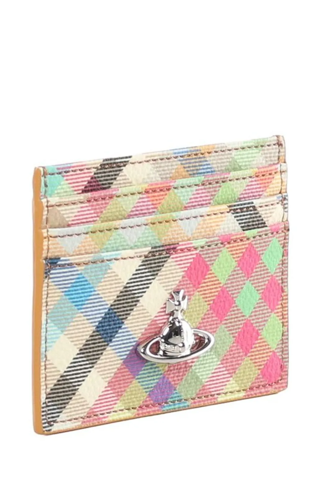 Vivienne Westwood Logo Plaque Checked Wallet