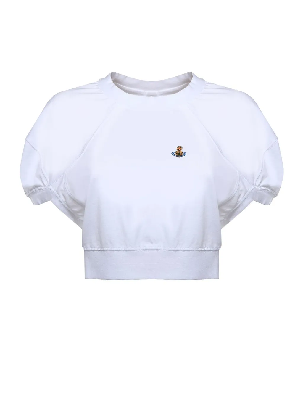 Vivienne Westwood Logo Embroidered Cropped Top