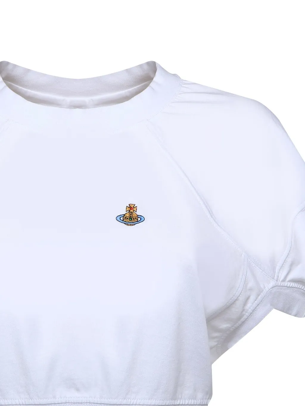 Vivienne Westwood Logo Embroidered Cropped Top