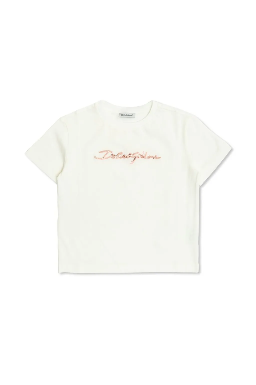 Dolce & Gabbana Kids Sequinned Logo Embellished T-Shirt