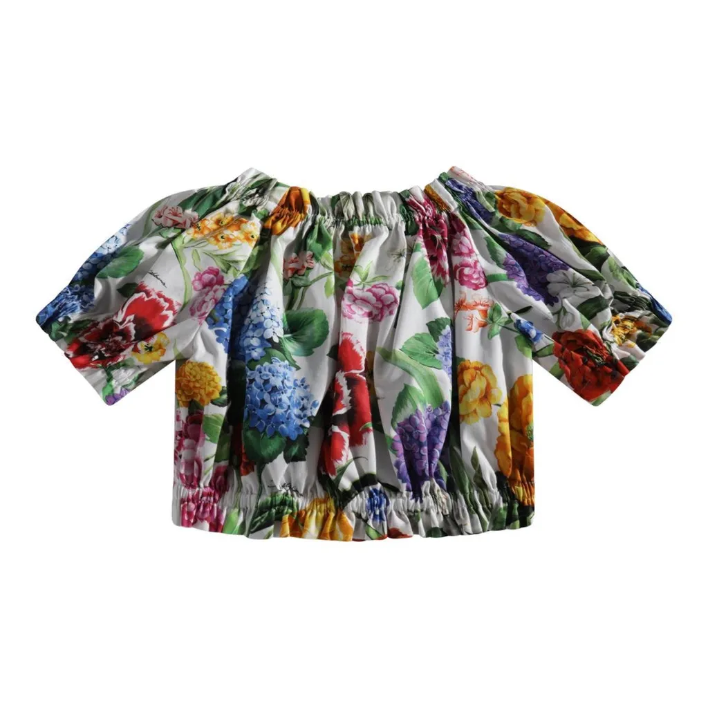 Dolce & Gabbana Kids Floral Printed Top