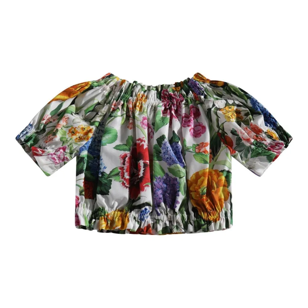 Dolce & Gabbana Kids Floral Printed Top