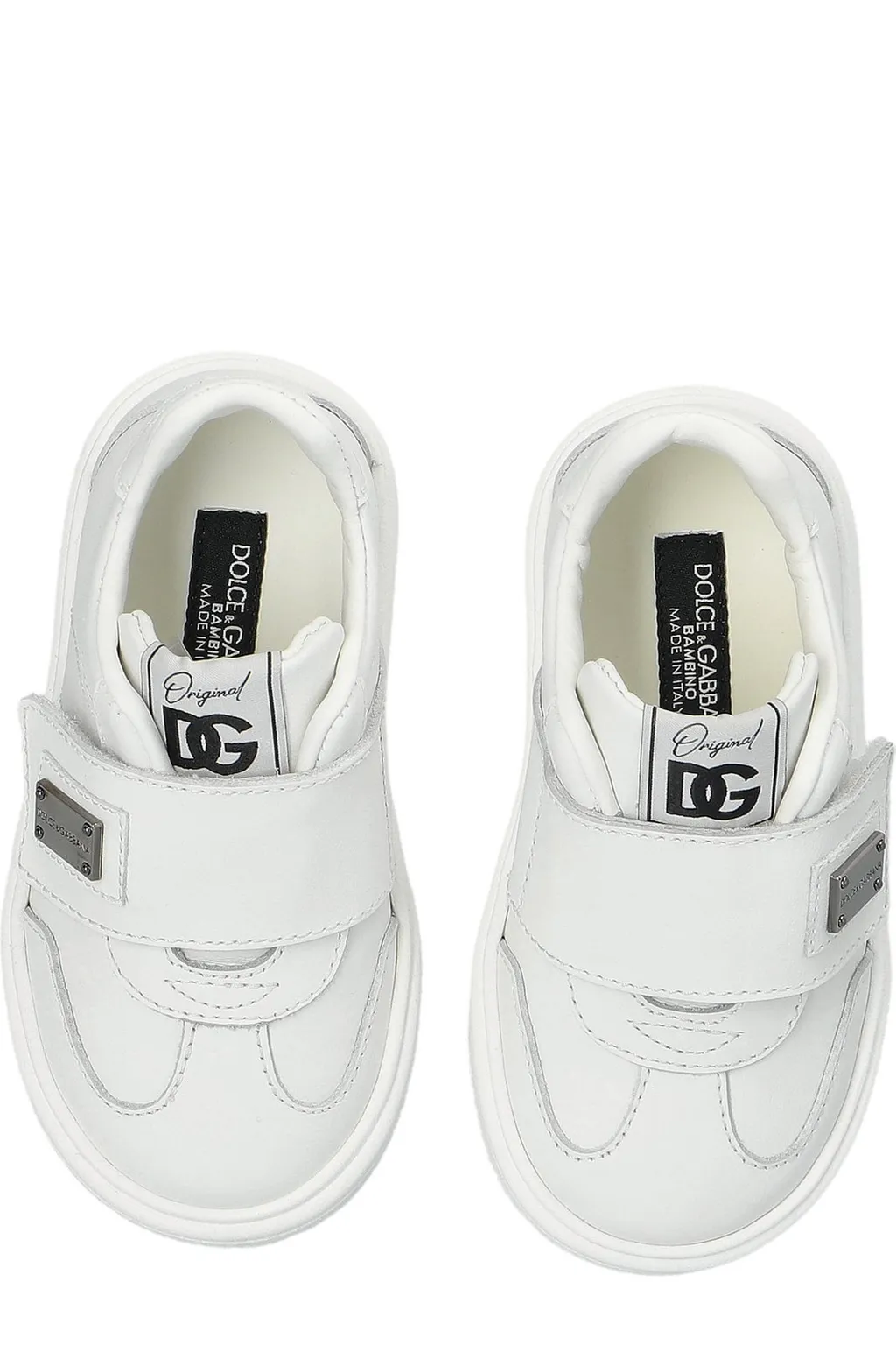 Dolce & Gabbana Kids Logo Plaque Touch-Strap Sneakers