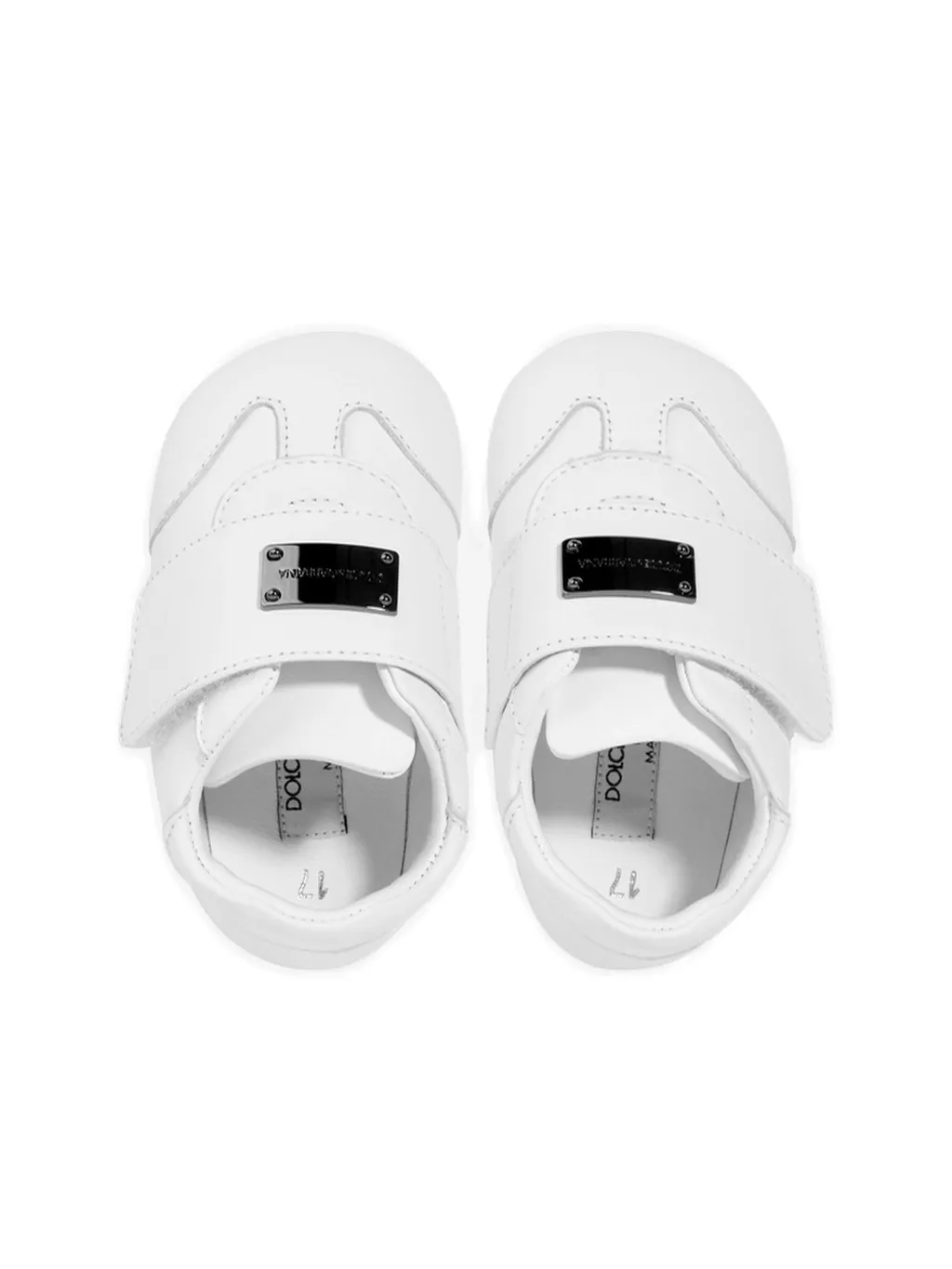Dolce & Gabbana Kids Logo Plaque Round Toe Sneakers