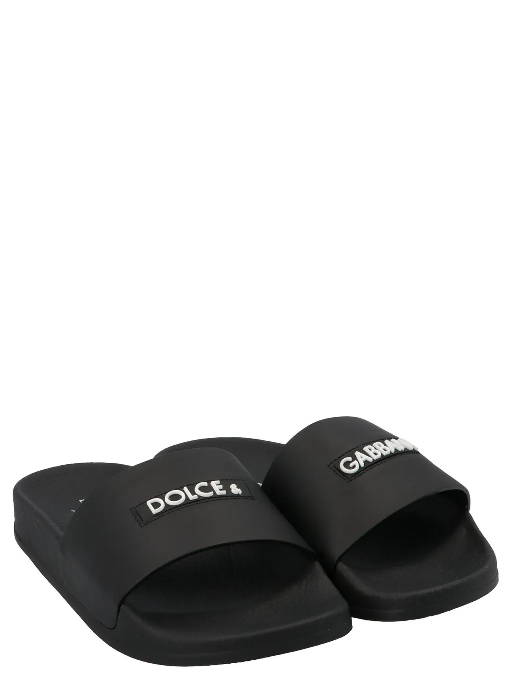 Dolce & Gabbana Kids Logo Embossed Slides