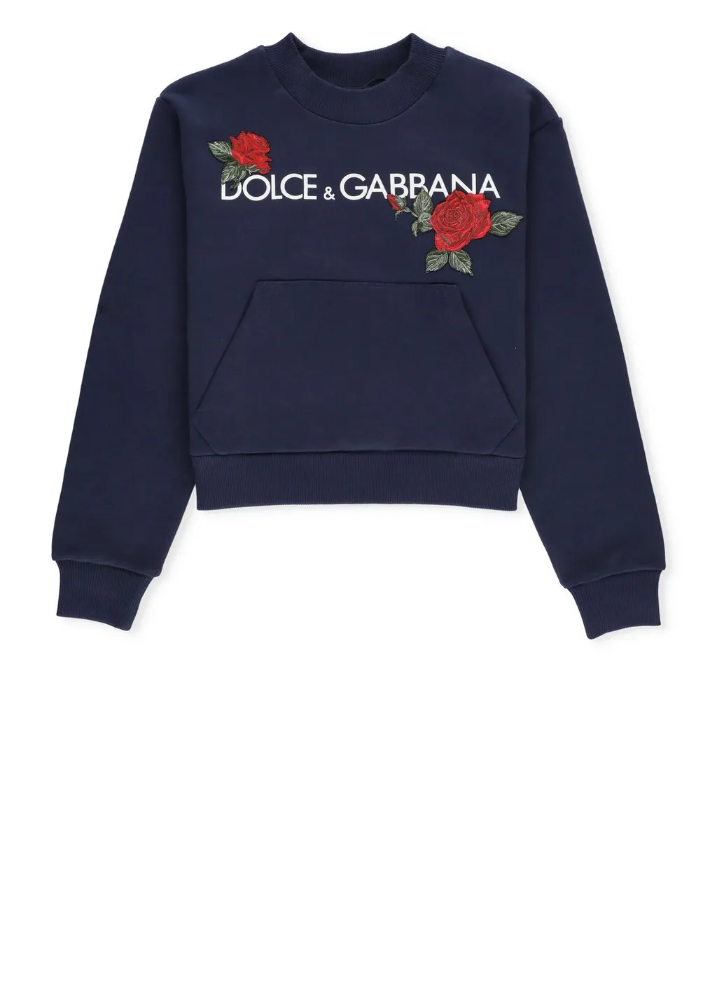 Dolce & Gabbana Kids Rose Patch Crewneck Sweatshirt