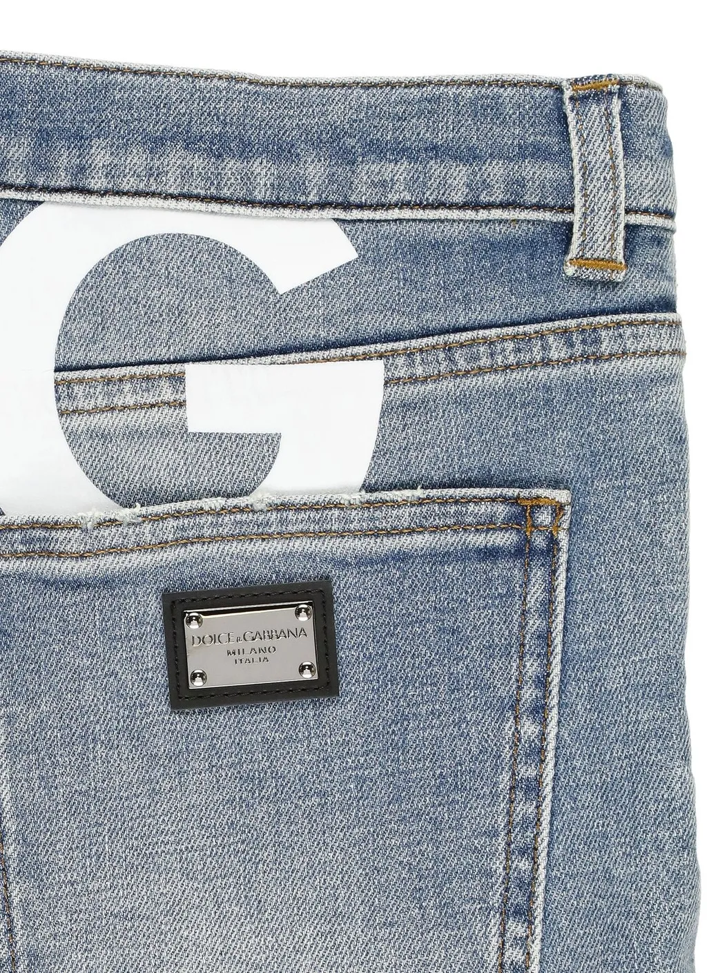 Dolce & Gabbana Kids Logo Printed Jeans
