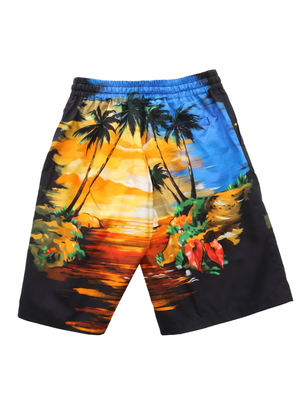 Dolce & Gabbana Kids Sunset Printed Drawstring Shorts
