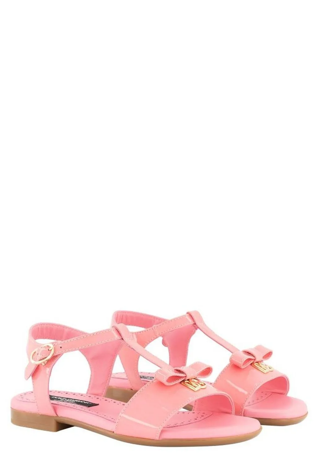 Dolce & Gabbana Kids Logo Plaque Open Toe Sandals