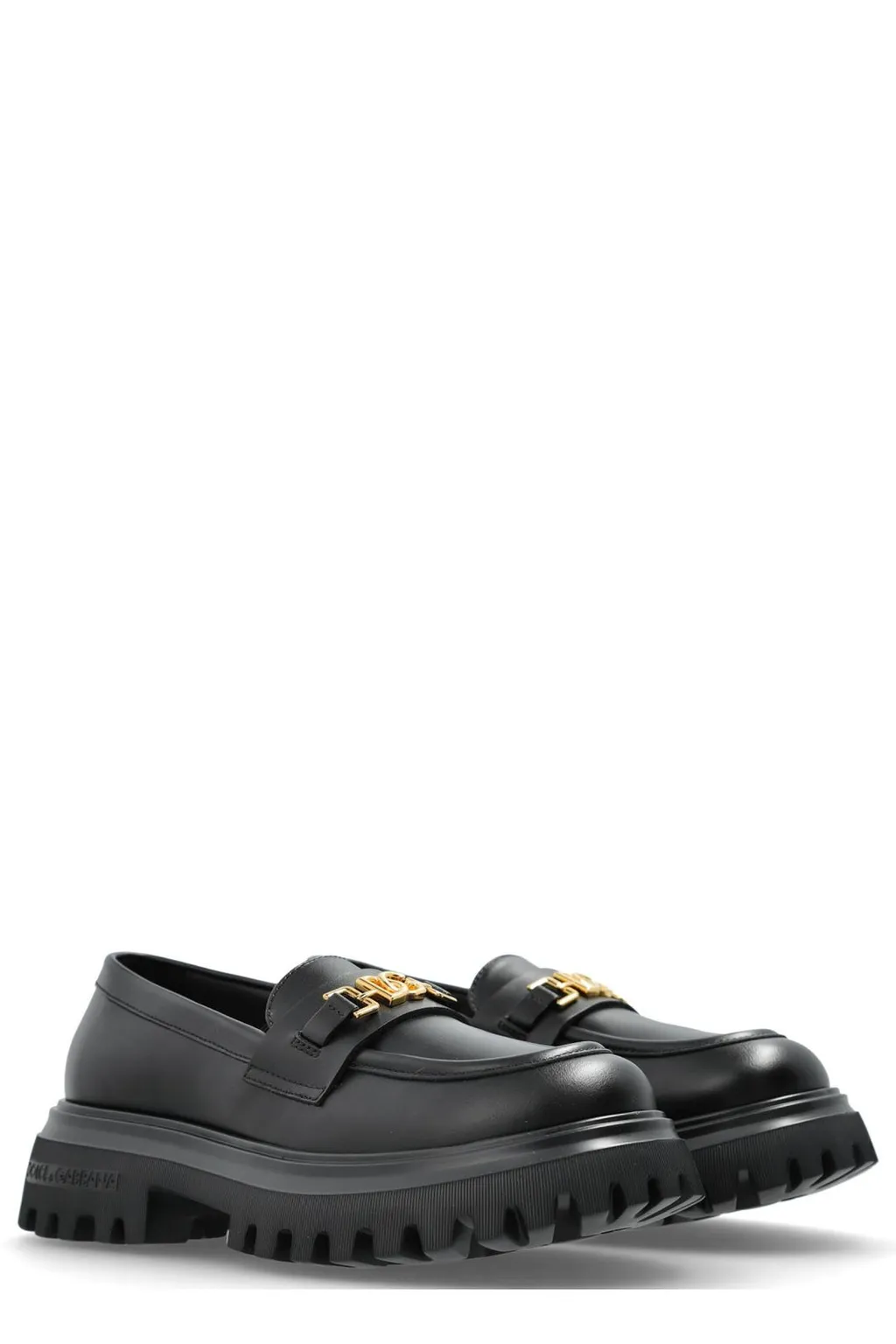 Dolce & Gabbana Kids Logo Plaque Loafers