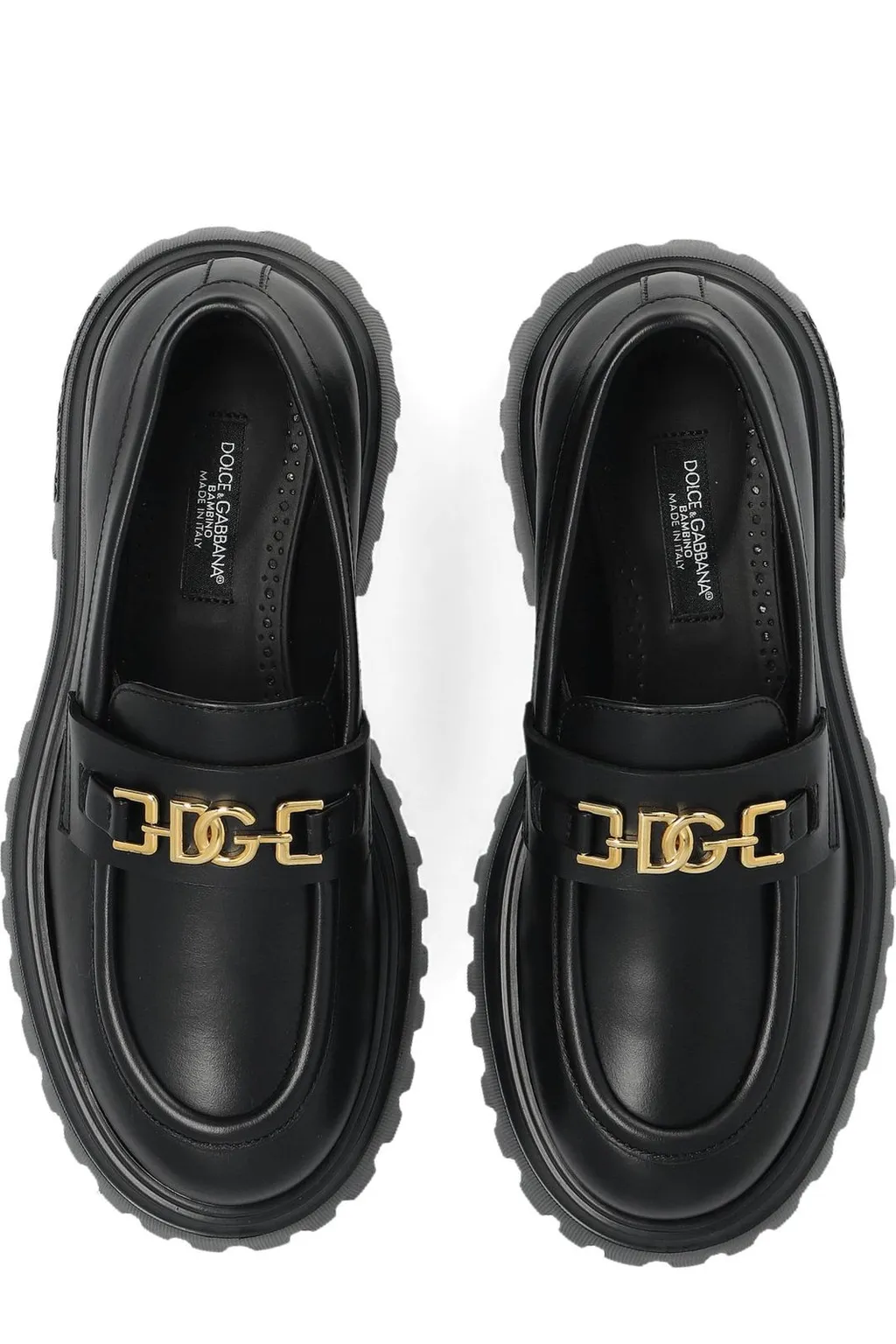 Dolce & Gabbana Kids Logo Plaque Loafers