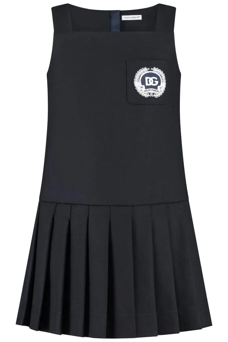 Dolce & Gabbana Kids Pleated Sleeveless Dress