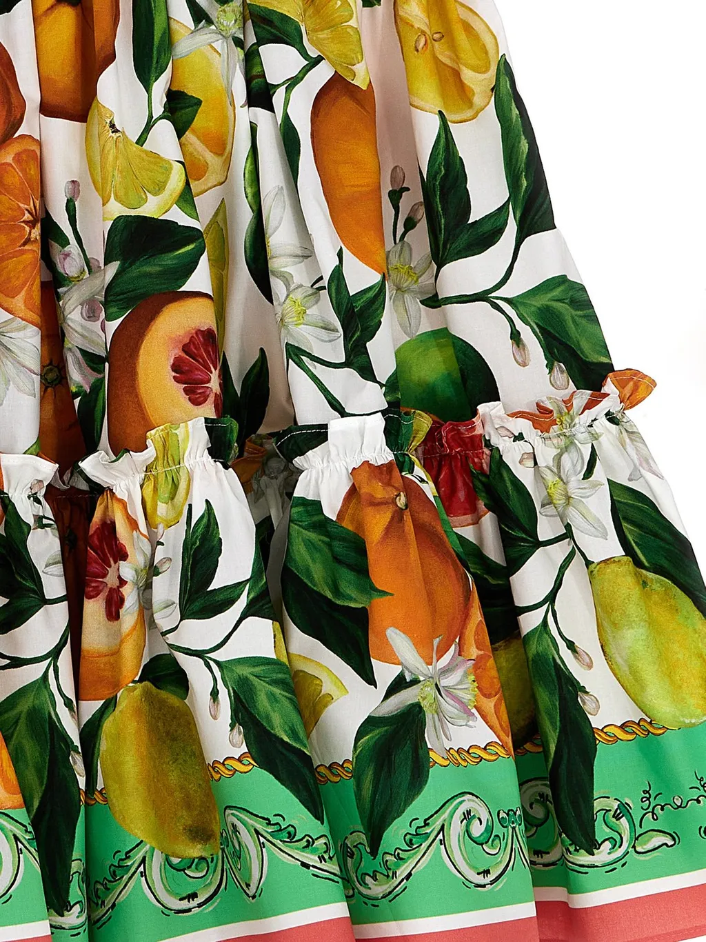 Dolce & Gabbana Kids Fruit Printed Pleated Skirt