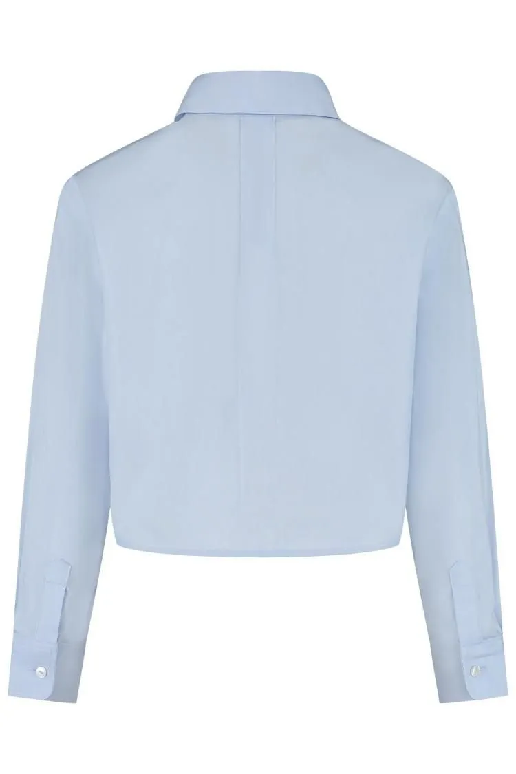 Dolce & Gabbana Kids Logo Patch Cropped Shirt