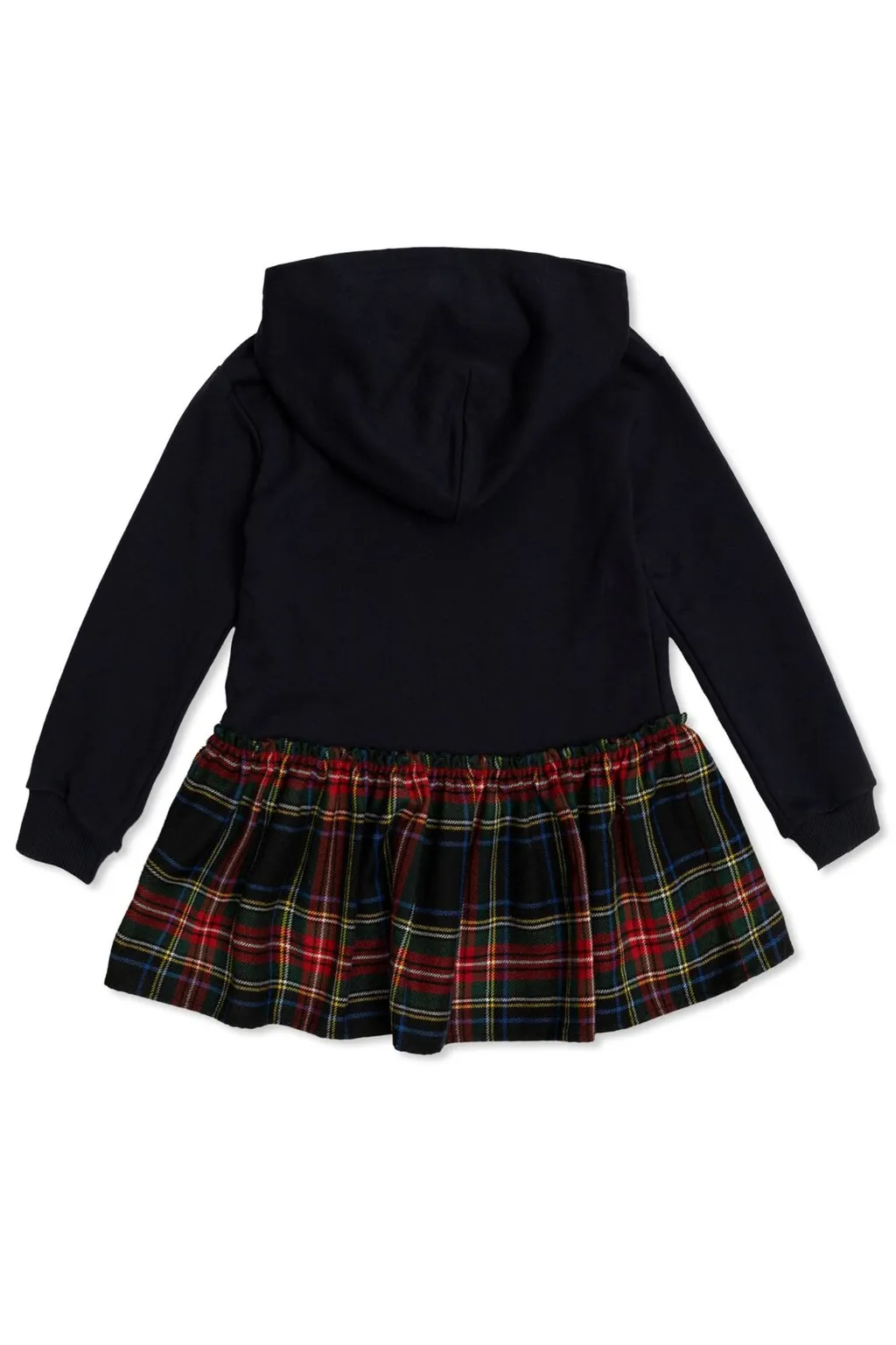 Dolce & Gabbana Kids Floral Printed Tartan Jersey Dress