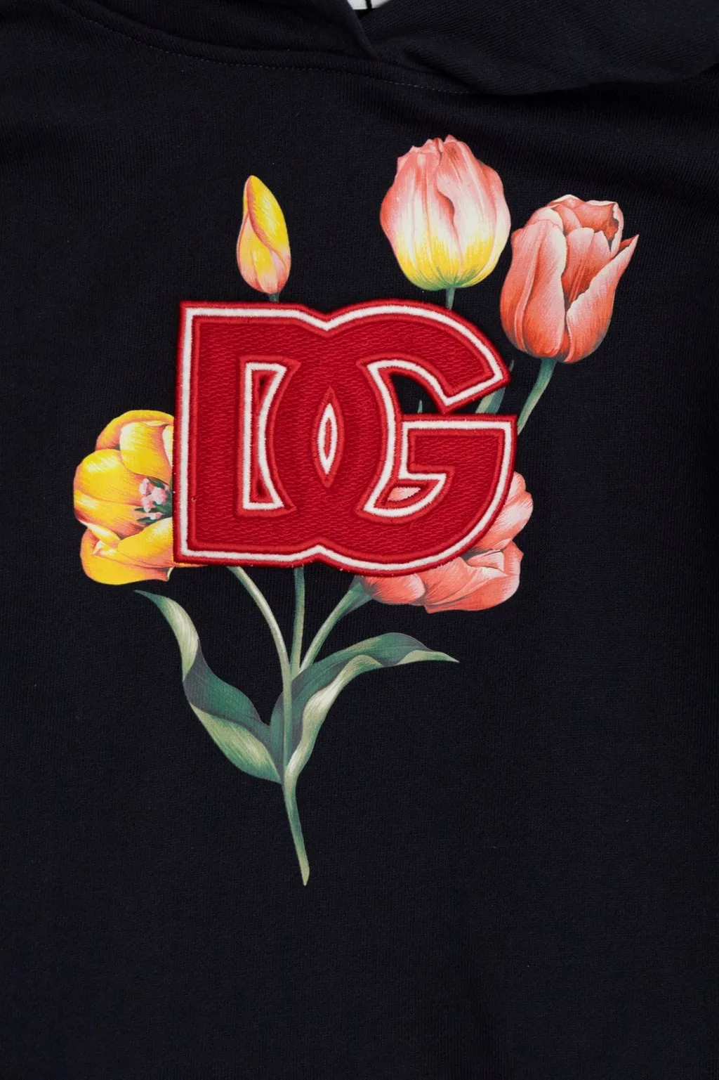 Dolce & Gabbana Kids Floral Printed Tartan Jersey Dress