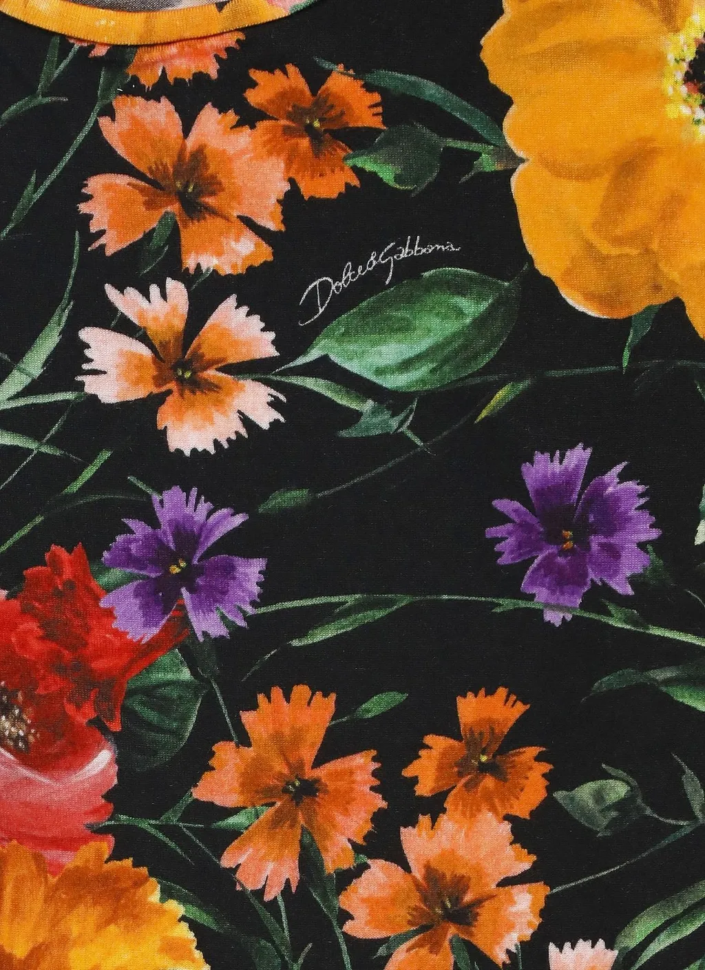 Dolce & Gabbana Kids Floral Printed Jersey T-Shirt
