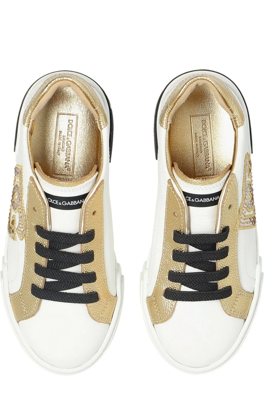 Dolce & Gabbana Kids Logo Embellished Sneakers