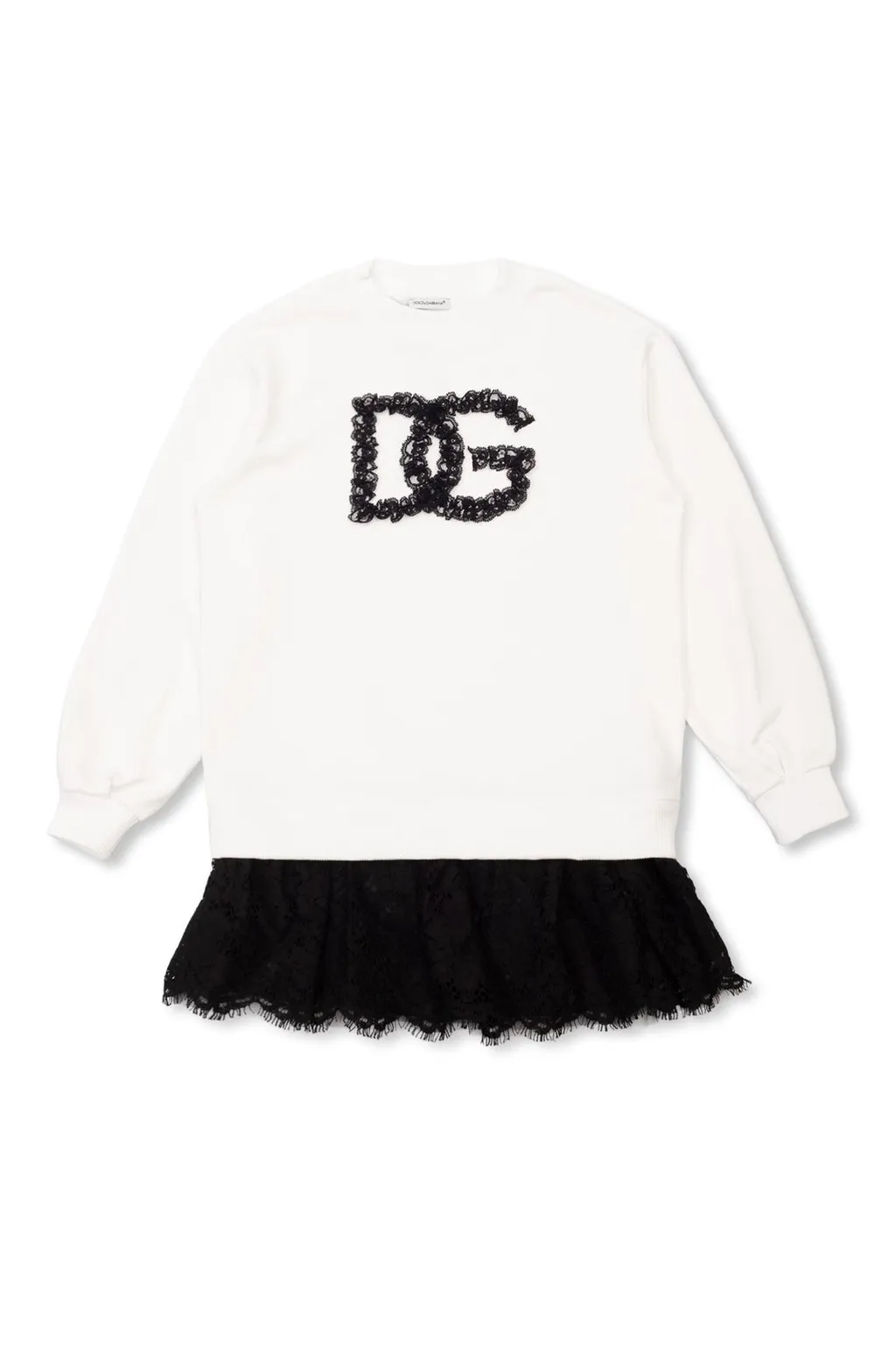 Dolce & Gabbana Kids Dg Logo Patch Sweatshirt-Style Jersey Dress
