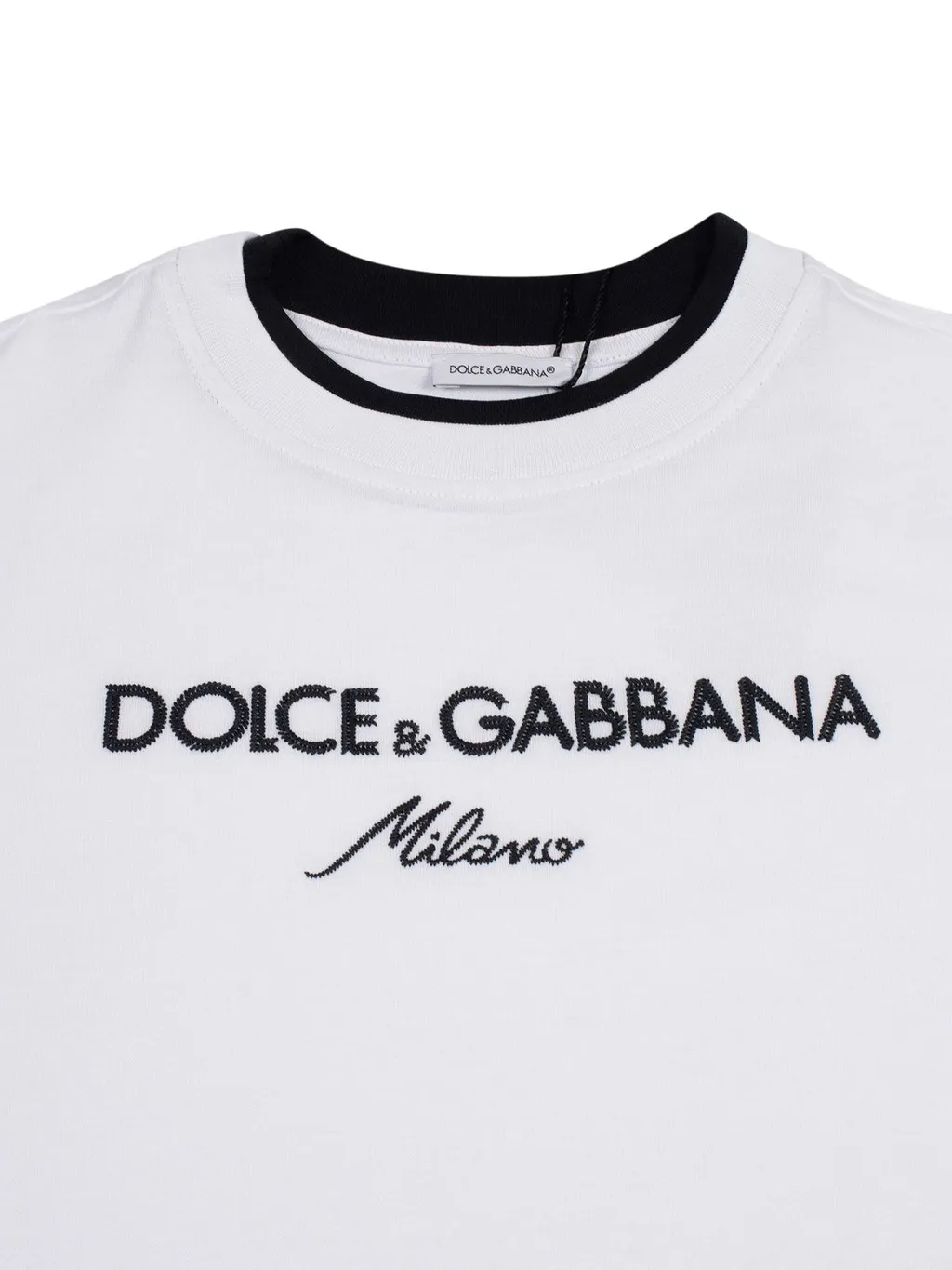 Dolce & Gabbana Kids Logo Embroidered Crewneck T-Shirt