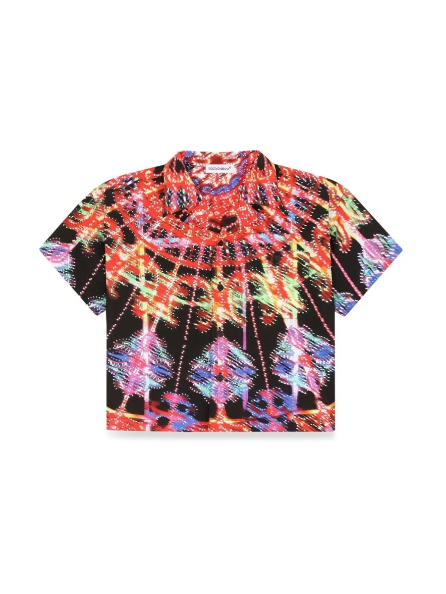 Dolce & Gabbana Kids Printed Short Sleeved Shirt