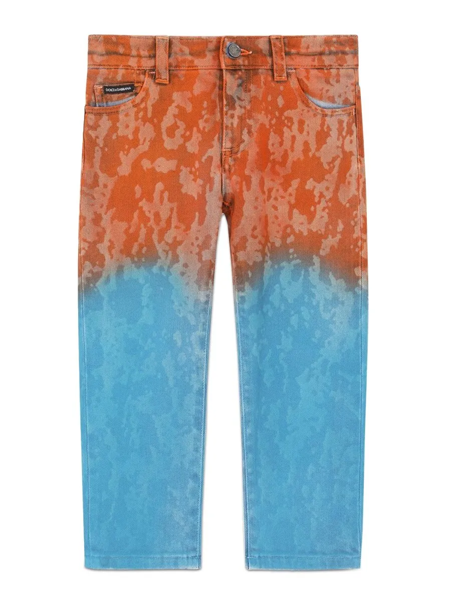 Dolce & Gabbana Kids Tie-Dyed Trousers