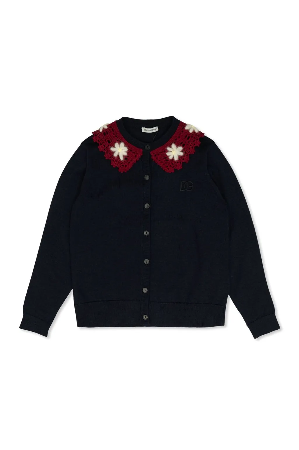Dolce & Gabbana Kids Embroidered Crochet Cardigan