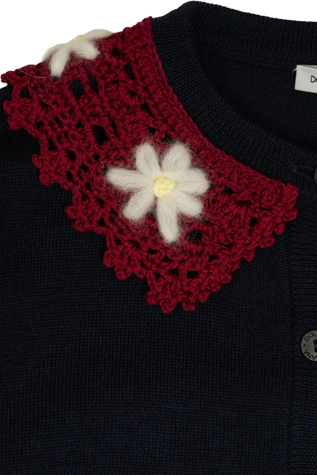 Dolce & Gabbana Kids Embroidered Crochet Cardigan