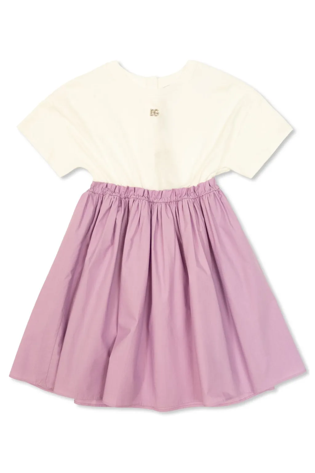 Dolce & Gabbana Kids Poplin And Jersey Dress