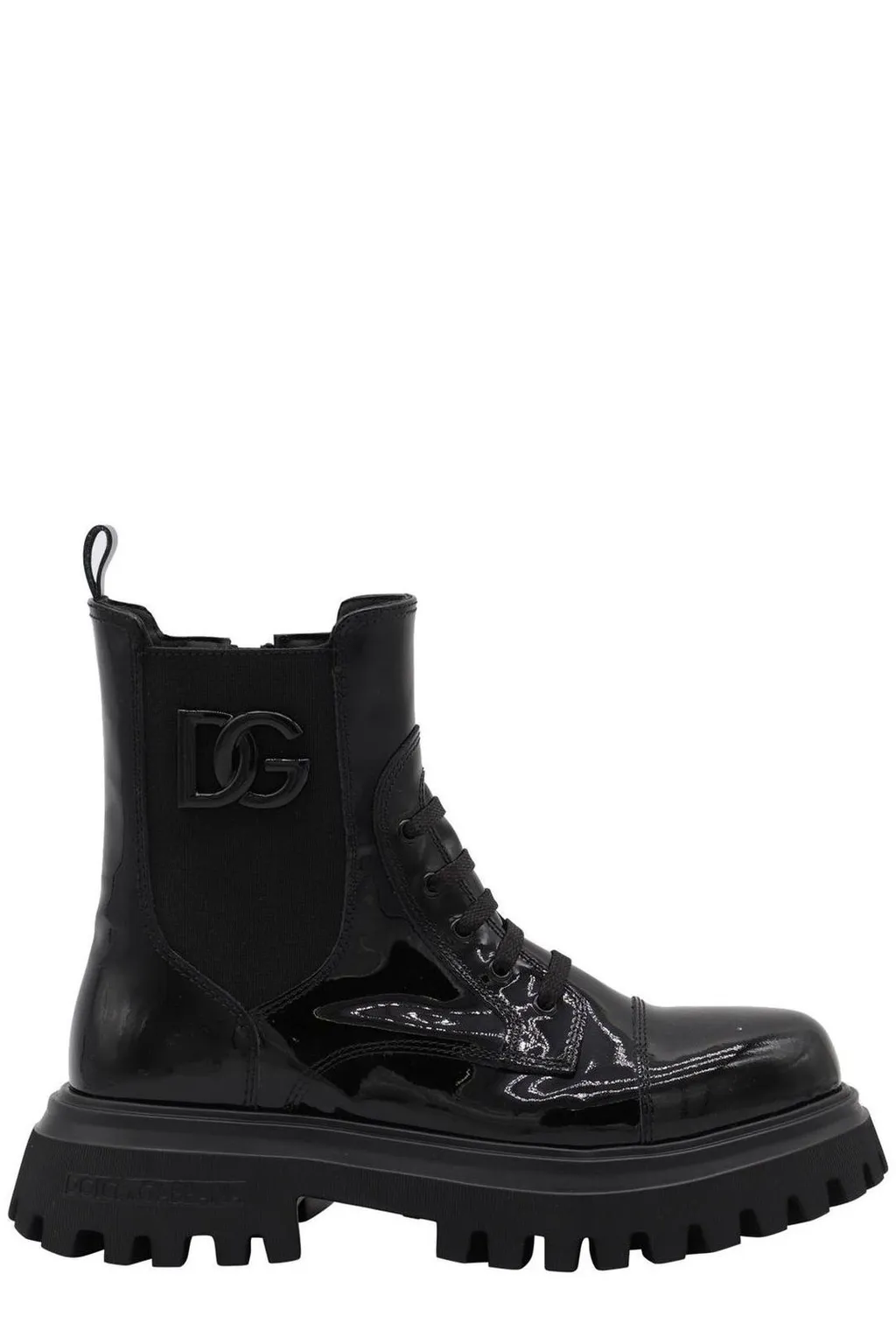 Dolce & Gabbana Kids Logo Plaque Lace-Up Boots