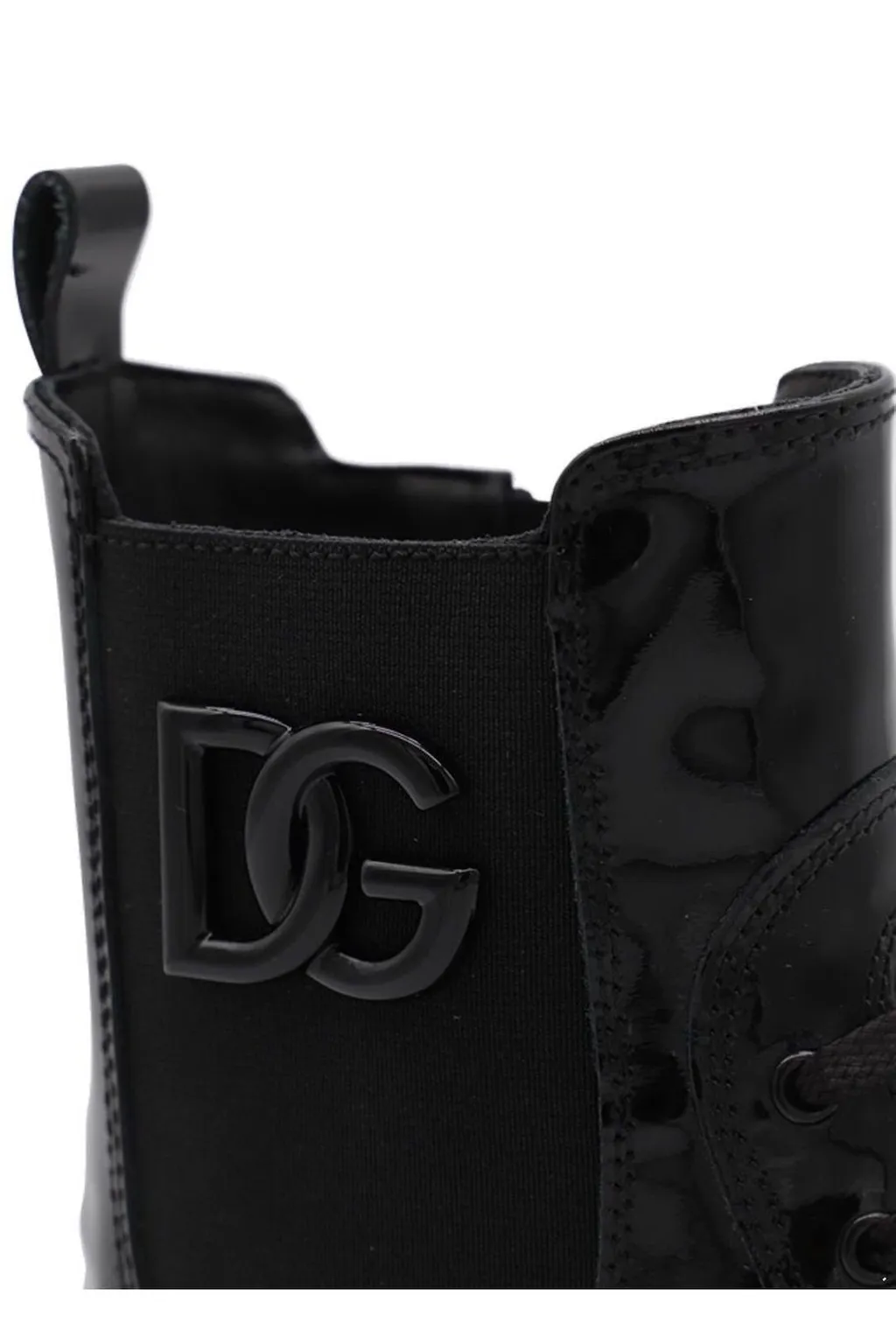Dolce & Gabbana Kids Logo Plaque Lace-Up Boots