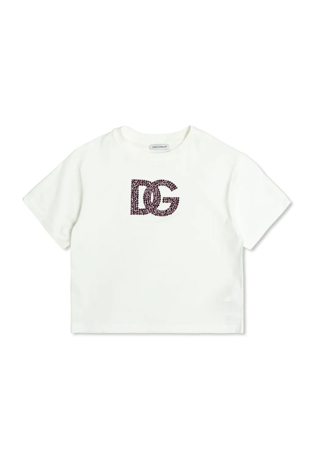 Dolce & Gabbana Kids Dg Logo Embellished Jersey T-Shirt