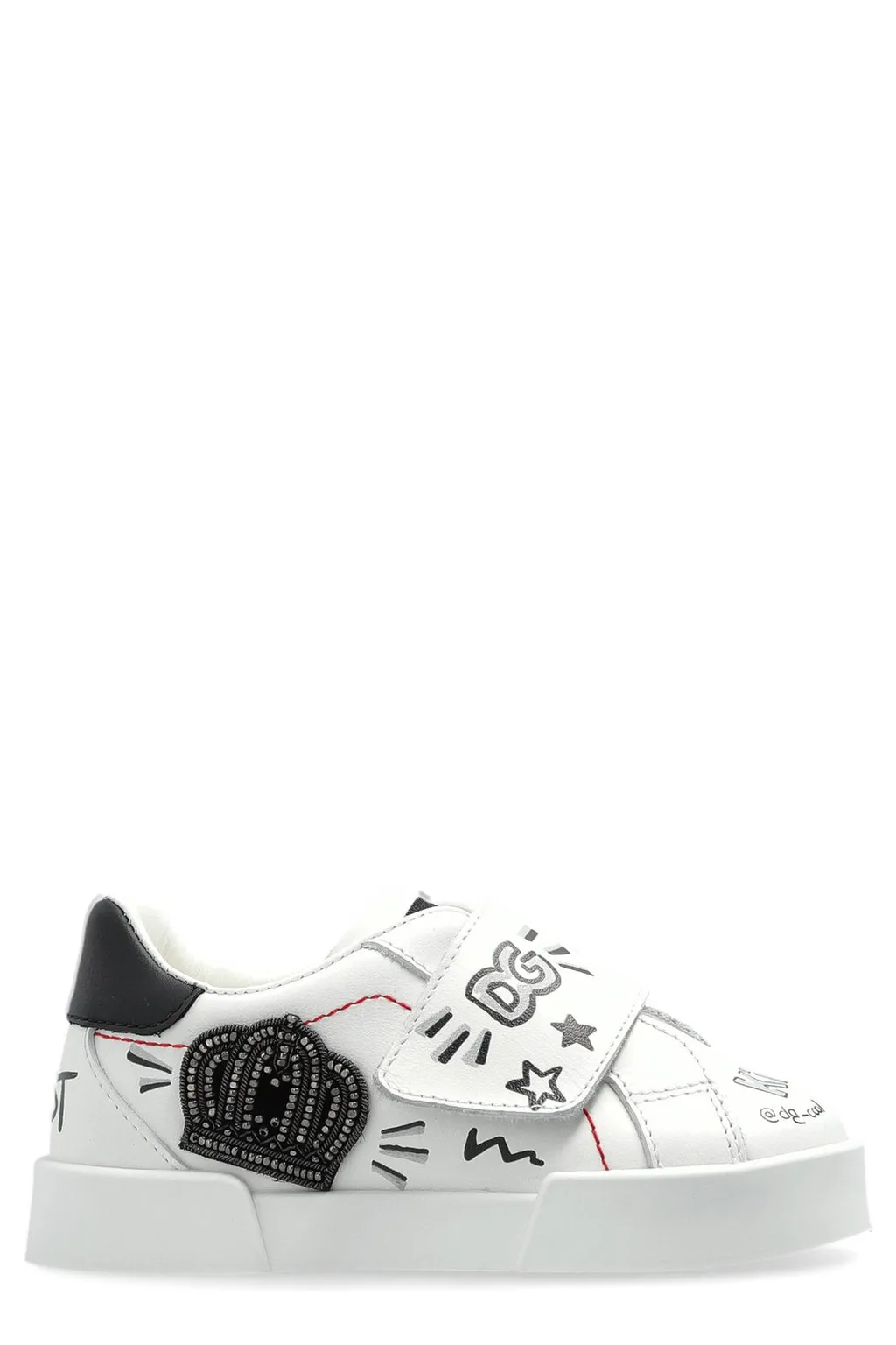 Dolce & Gabbana Kids Graphic Printed Touch-Strap Sneakers