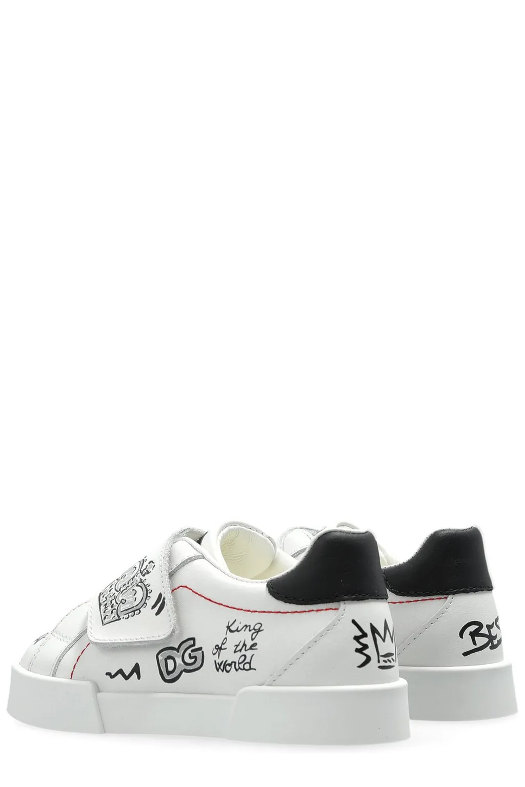 Dolce & Gabbana Kids Graphic Printed Touch-Strap Sneakers