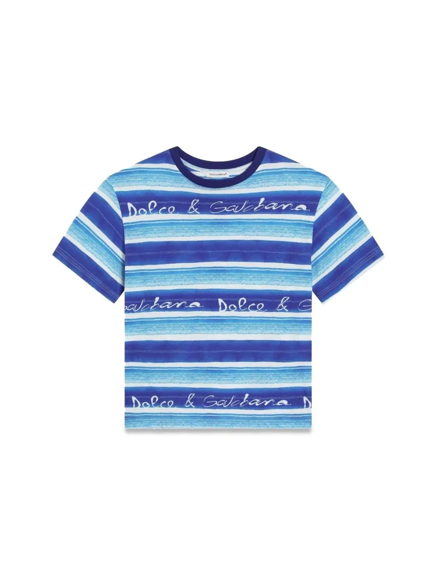 Dolce & Gabbana Logo Stripe T-Shirt
