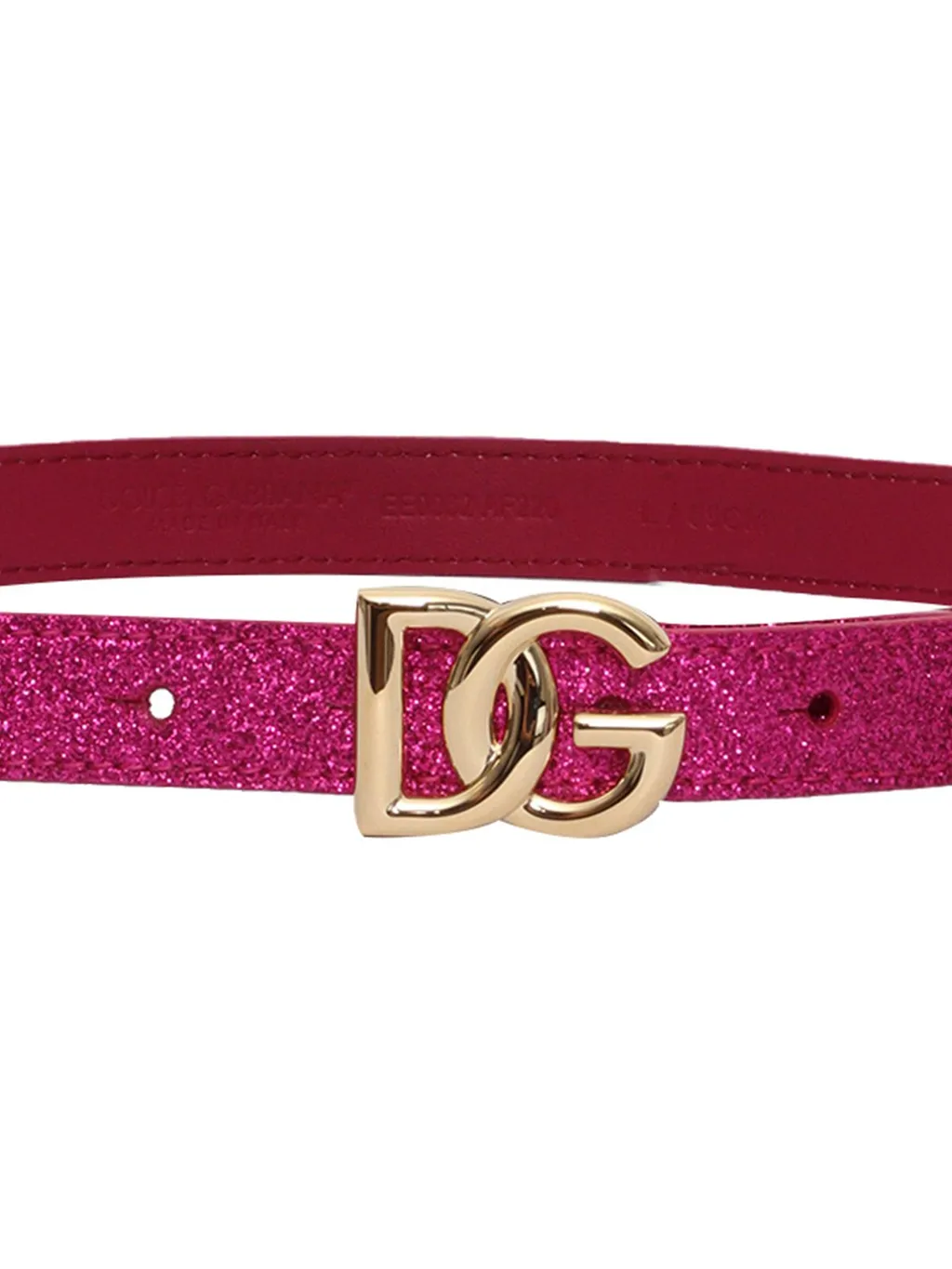 Dolce & Gabbana Kids Dg Logo Glittered Belt