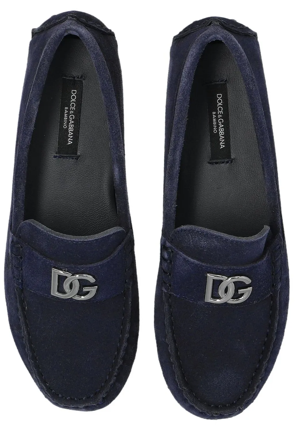 Dolce & Gabbana Kids Logo Plaque Slip-On Loafers