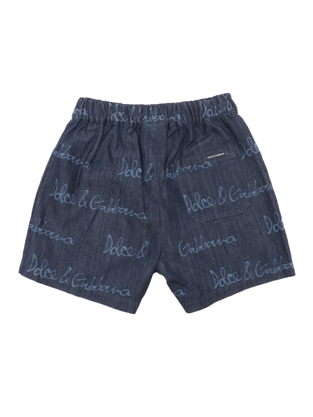 Dolce & Gabbana Kids Logo Printed Denim Shorts