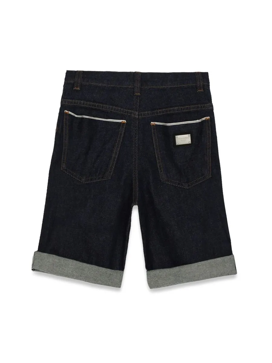 Dolce & Gabbana Kids Rolled Hem Bermuda