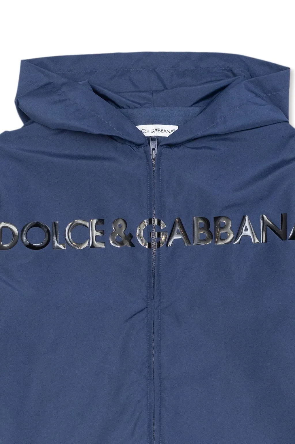 Dolce & Gabbana Kids K-Way Logo Printed Zipped Jacket