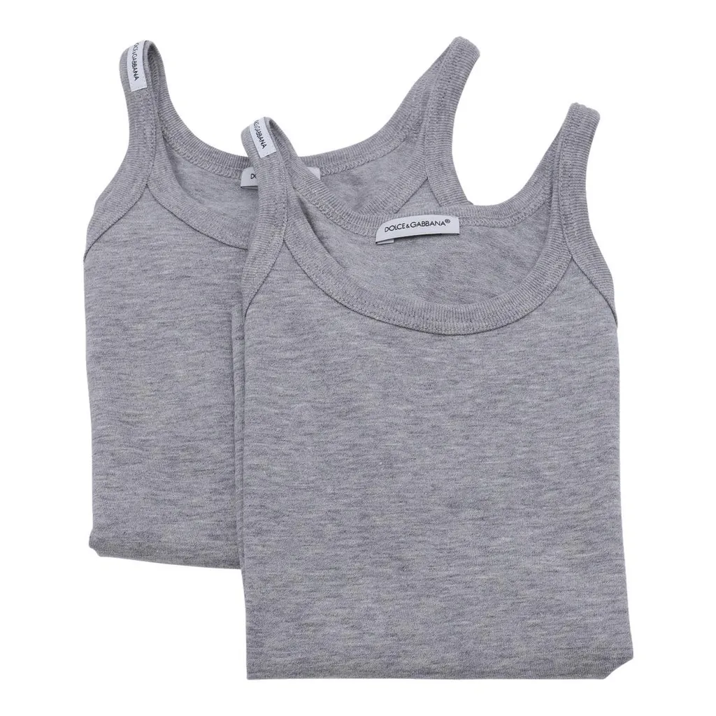 Dolce & Gabbana Kids Short-Sleeved Two-Pack Jersey Vest