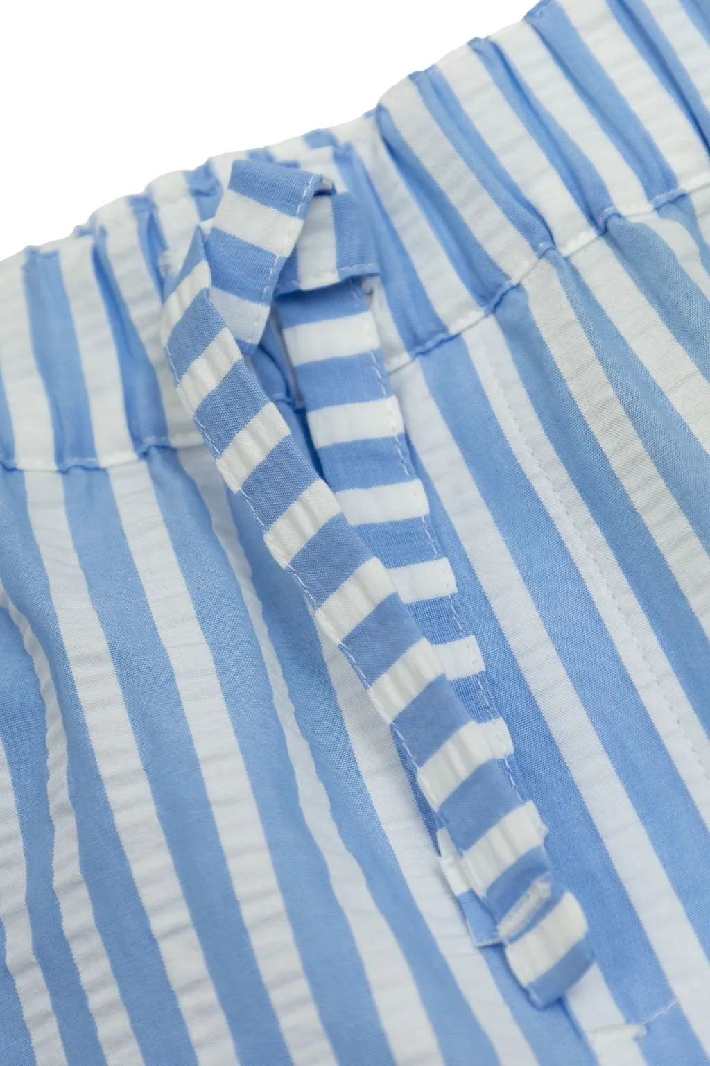 Dolce & Gabbana Kids Dg Logo Striped Seersucker Shorts