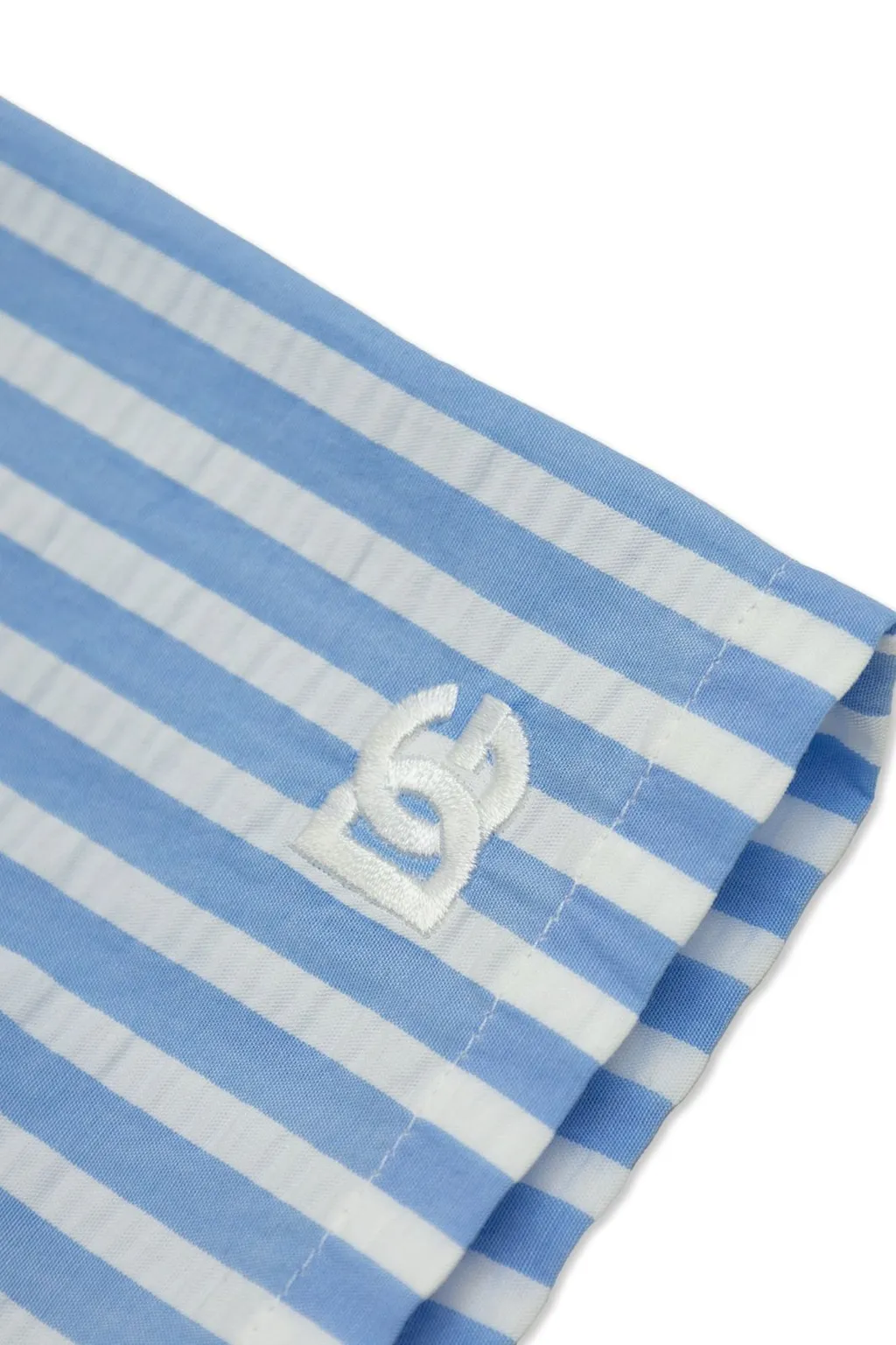 Dolce & Gabbana Kids Dg Logo Striped Seersucker Shorts