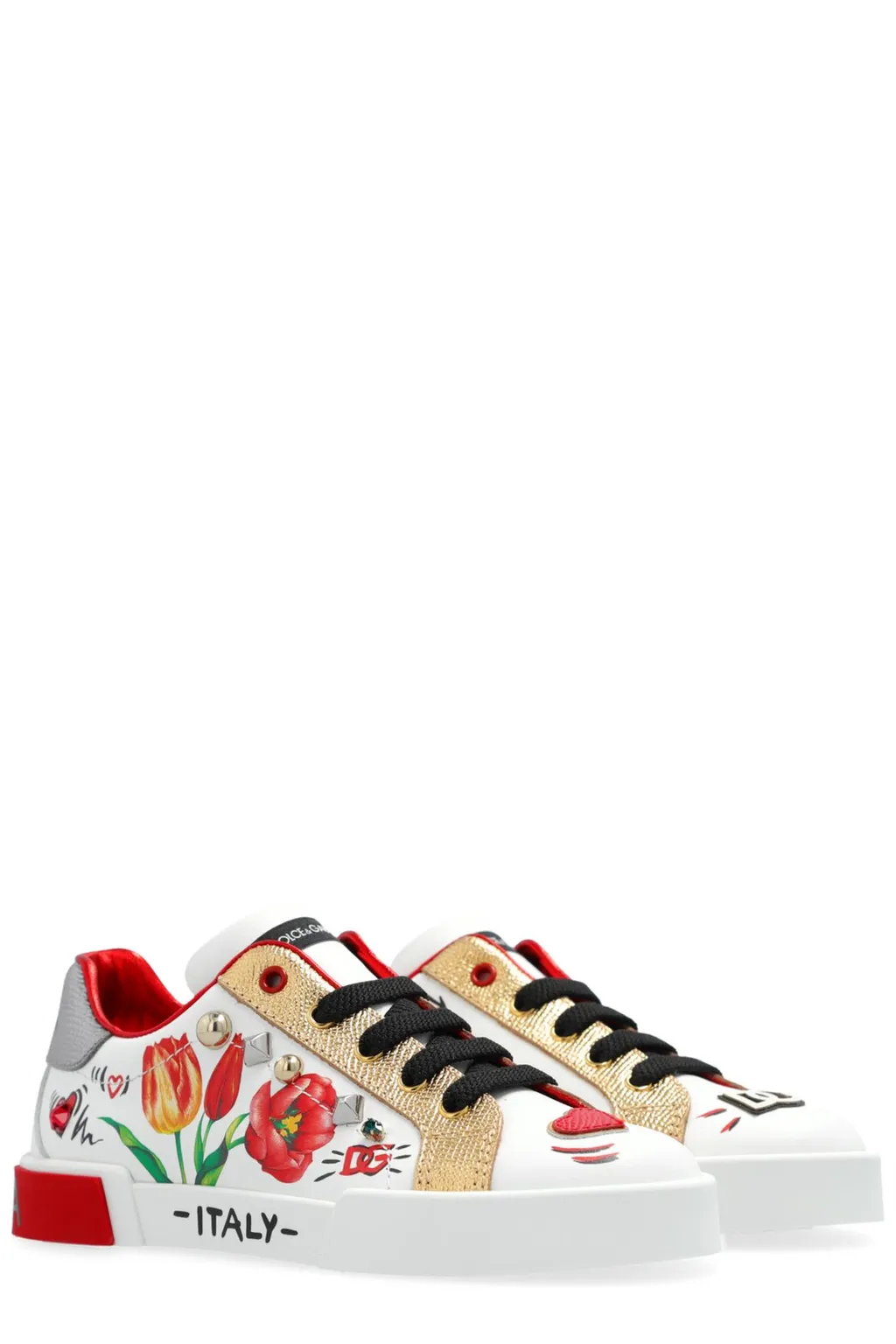 Dolce & Gabbana Kids Printed Portofino Light Low-Top Sneakers