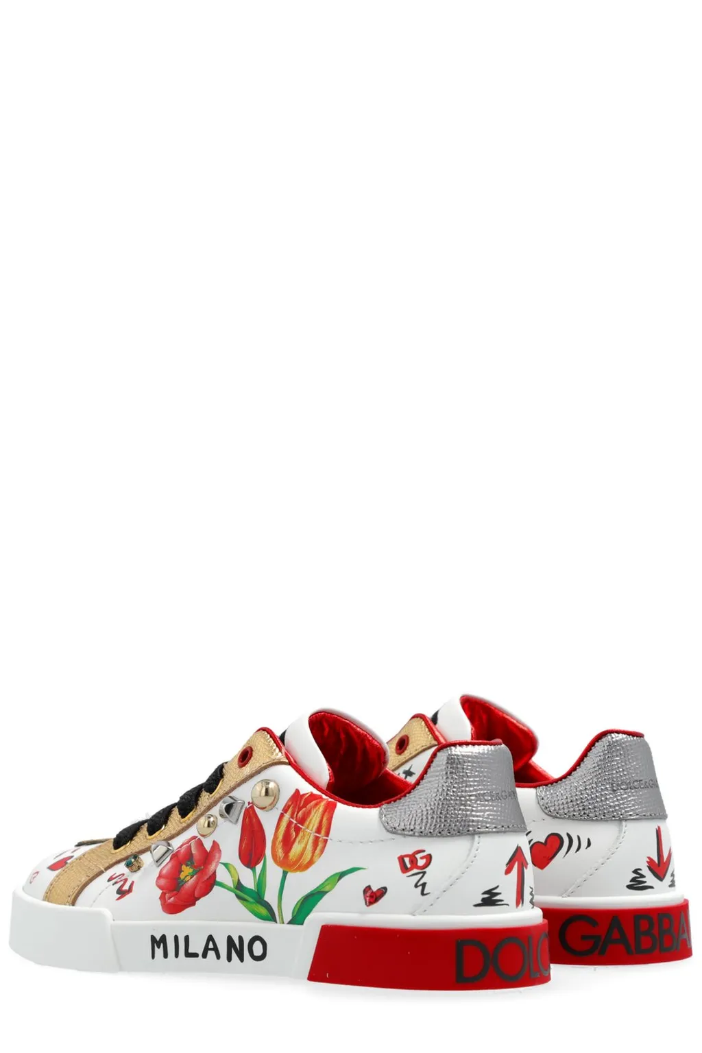 Dolce & Gabbana Kids Printed Portofino Light Low-Top Sneakers