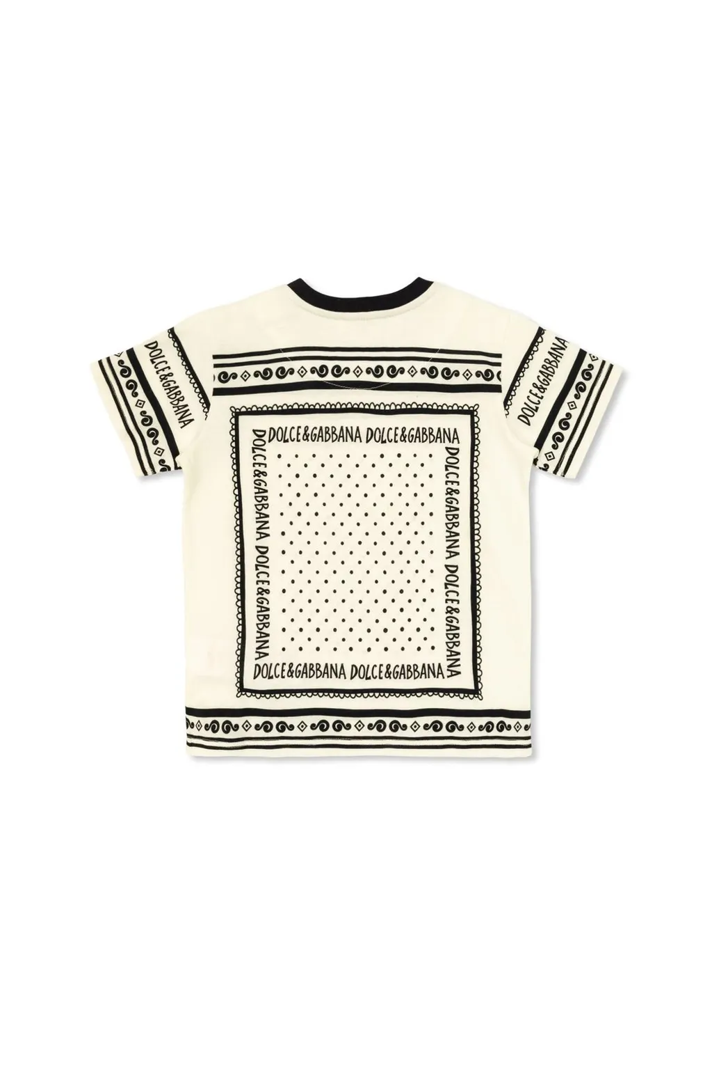 Dolce & Gabbana Kids Bandanna Print Jersey T-Shirt