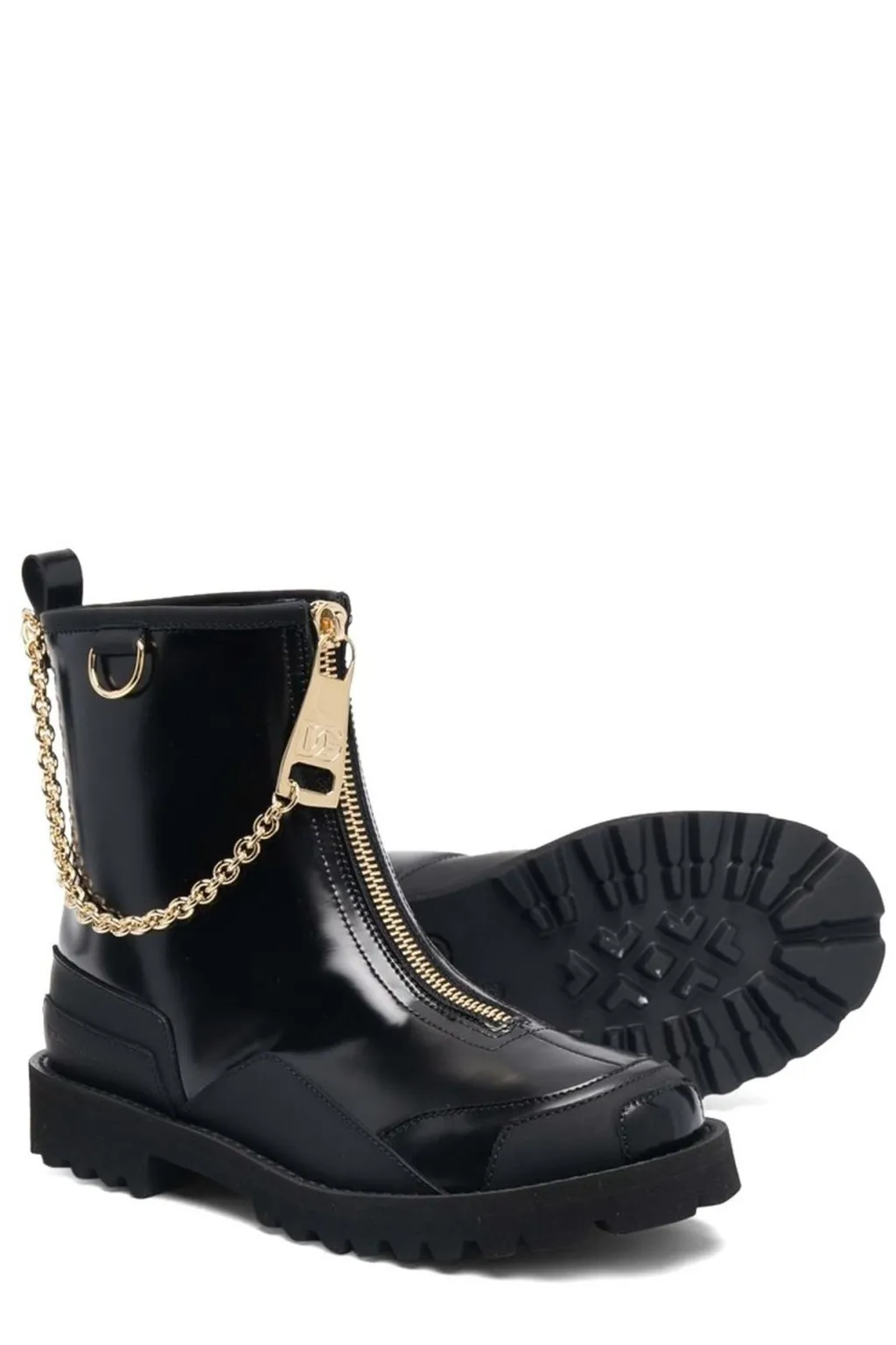 Dolce & Gabbana Kids Chain Zip Boots